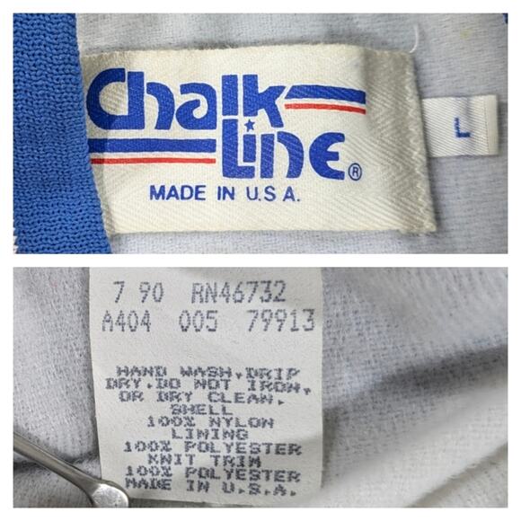 Denver Broncos Vintage Chalk Line Satin Bomber Jacket EUC Size L       WF174 - Picture 9 of 9